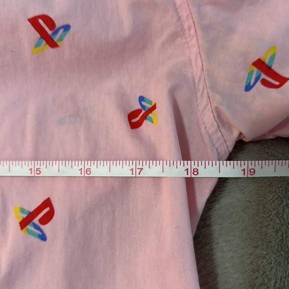 PlayStation Pink Logo Short Sleeve Button Down - Picture 4 of 5